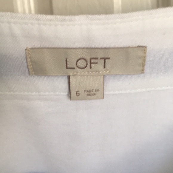 LOFT Striped Ruffle Skirt Cottagecore Spring Faux Wrap Skirt - Picture 7 of 7